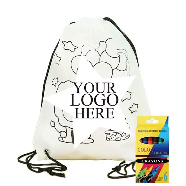 Graffiti Non-Woven Coloring Drawstring Bag