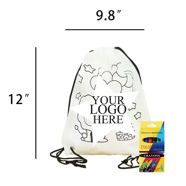 Graffiti Non-Woven Coloring Drawstring Bag