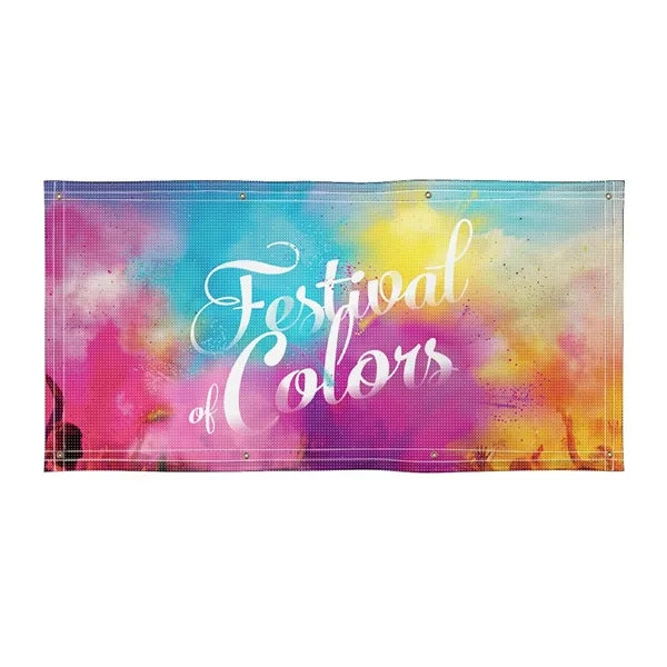 3' x 6' 9 oz. Mesh Vinyl Banner Single-Sided
