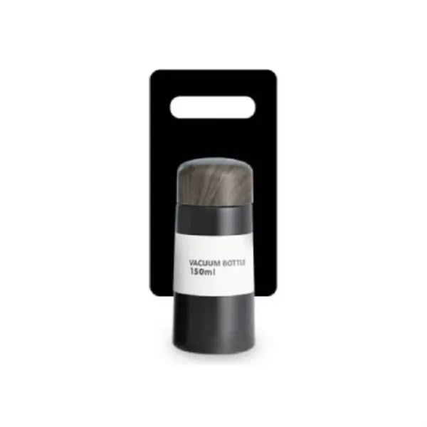 5 oz Mini Stainless Steel Water Mug with Wood Grain Lid