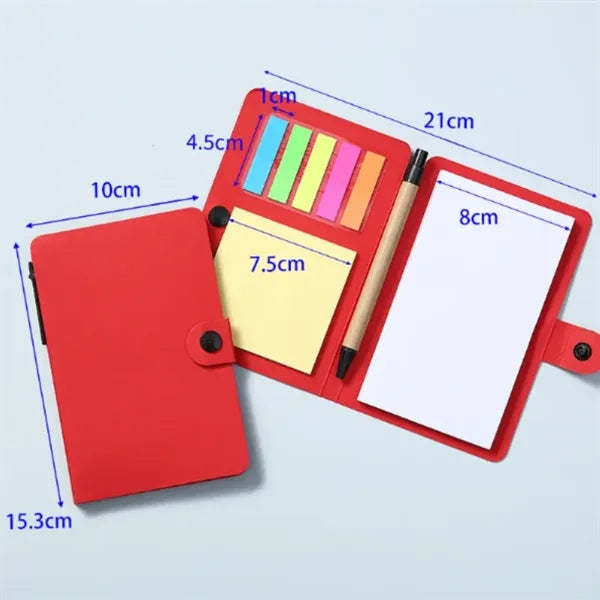 Button-type Kraft Paper Notepad with Pen