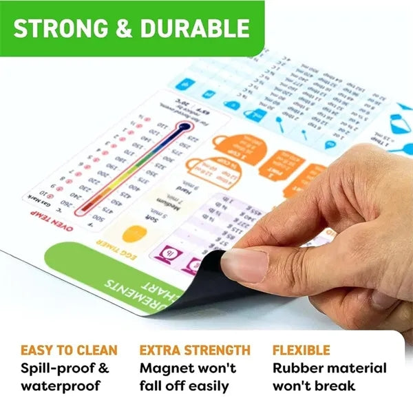 Kitchen Conversion Chart Refrigerator Magnet