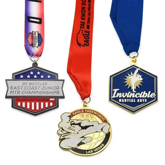 Gold Plated 3D Award Medals