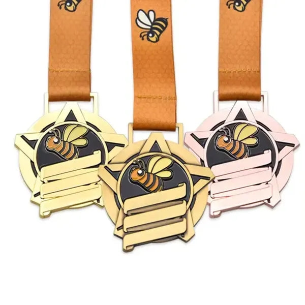Gold Plated 3D Award Medals