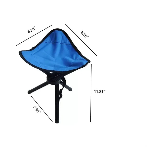 Compact Foldable Tripod Camping Stool Outdoor Use Fishing