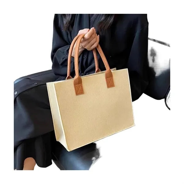 Felt Handbag Large Handle Multi-purpose