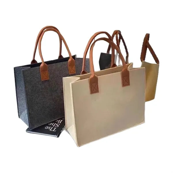 Felt Handbag Large Handle Multi-purpose