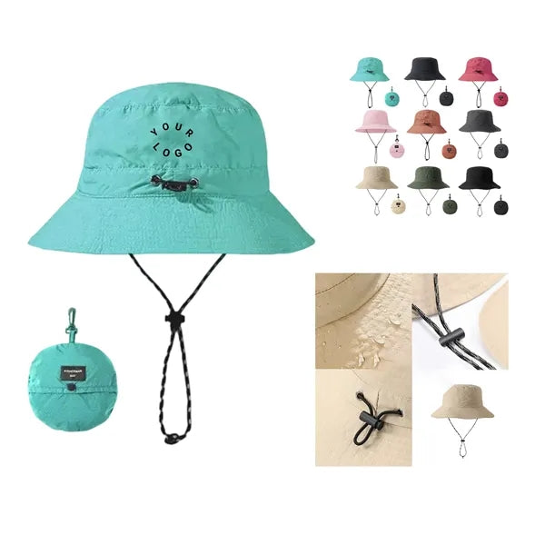 Waterproof Outdoor Bucket Hat with Drawstring