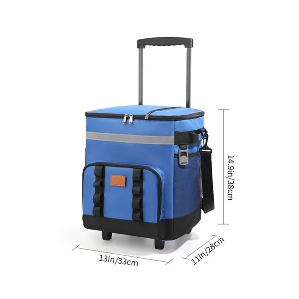 Large capacity insulated lunch trolley bag