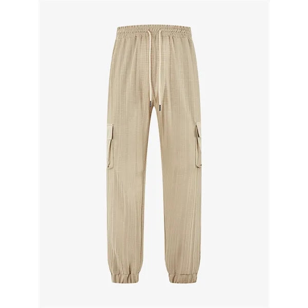 Men's Beach Summer Cotton Linen Loose Jogger Pants