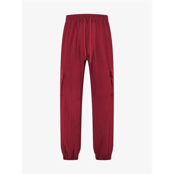 Men's Beach Summer Cotton Linen Loose Jogger Pants