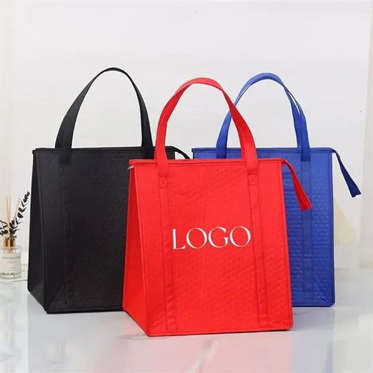 Thermal and cold insulation thick aluminum film handbag