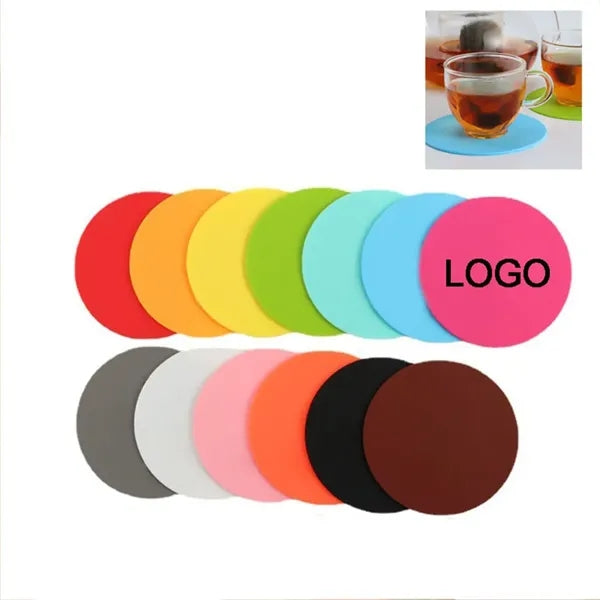 3.9" Round Non-Slip Silicone Coaster for Coffee Mugs
