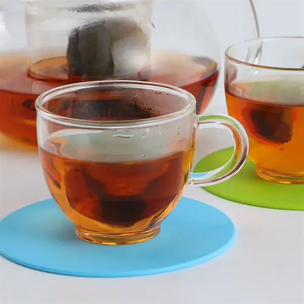 3.9" Round Non-Slip Silicone Coaster for Coffee Mugs