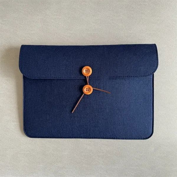Felt A4 Document Storage Bag With Buttons