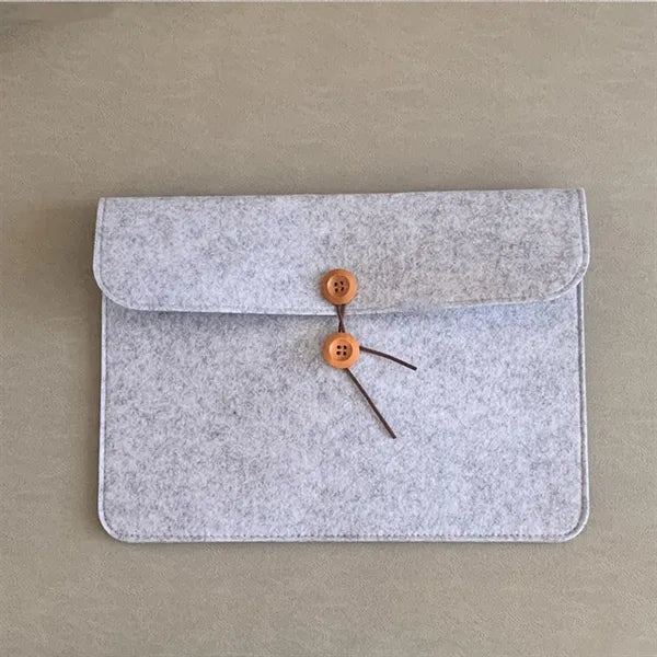 Felt A4 Document Storage Bag With Buttons