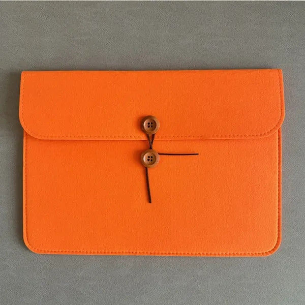 Felt A4 Document Storage Bag With Buttons
