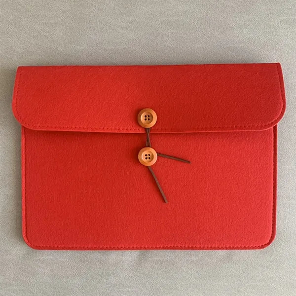 Felt A4 Document Storage Bag With Buttons