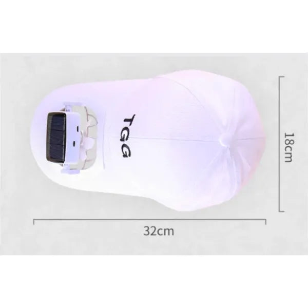 Solar Fan Hat Rechargeable USB Battery Baseball Cap