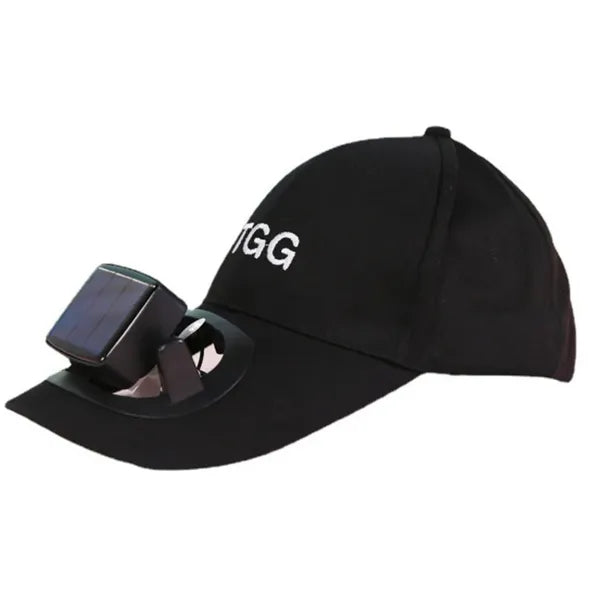 Solar Fan Hat Rechargeable USB Battery Baseball Cap