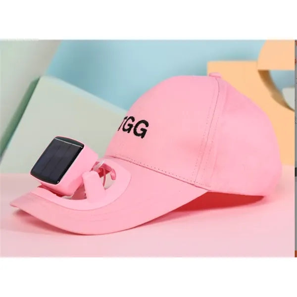 Solar Fan Hat Rechargeable USB Battery Baseball Cap