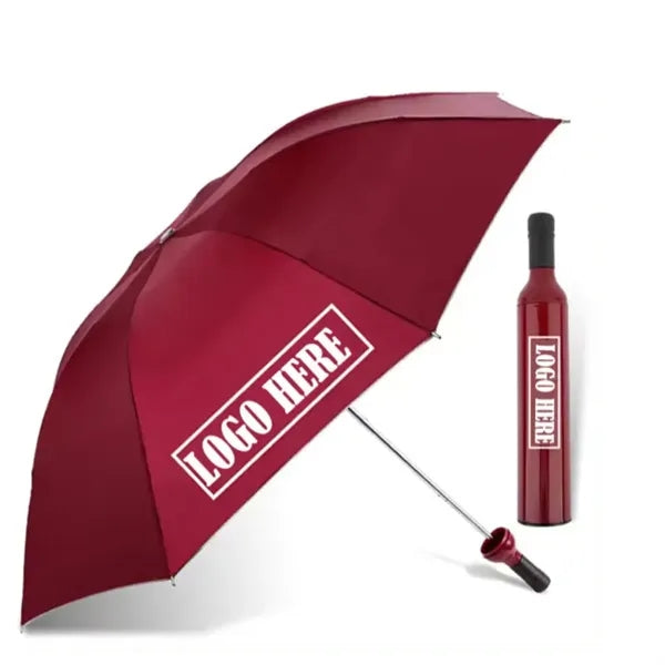 Wine Bottle Shaped Folding Umbrella