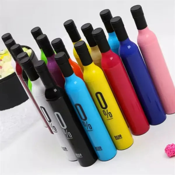 Wine Bottle Shaped Folding Umbrella