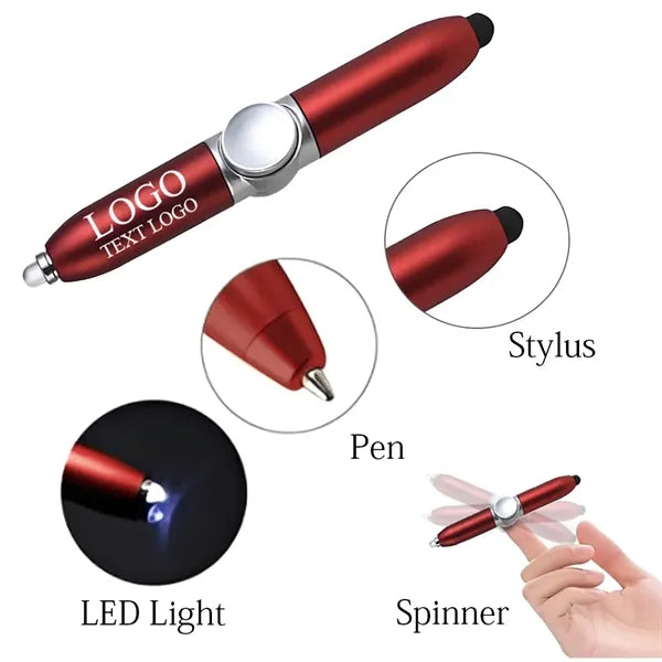 Promo Fidget Spinner Pen With Led Light