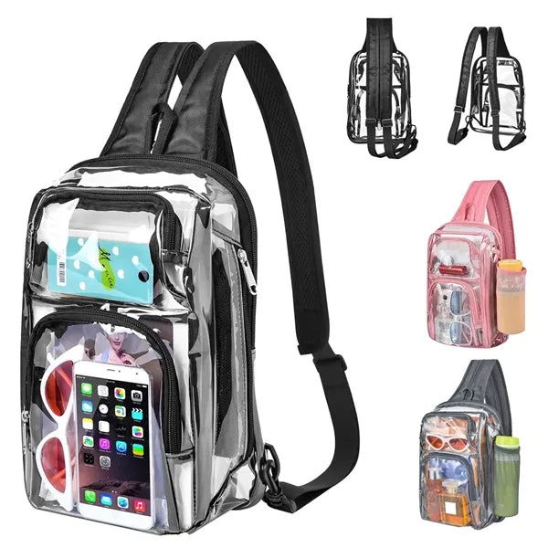 3 in 1 Crossbody Backpack Stadium Approved Clear Sling Bag