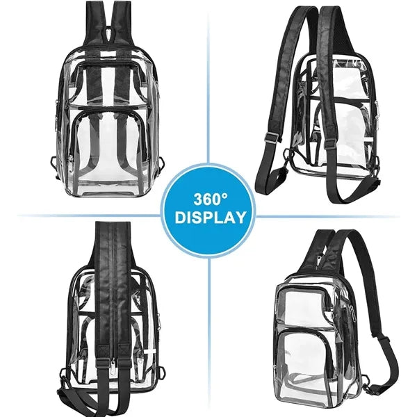 3 in 1 Crossbody Backpack Stadium Approved Clear Sling Bag