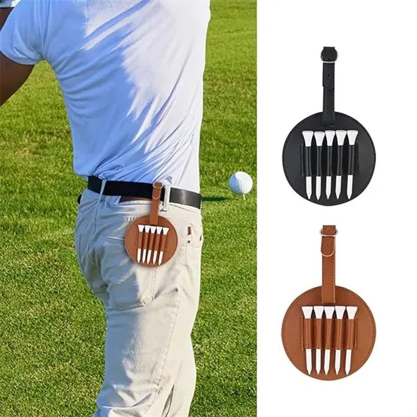 Potable PU Leather Golfs Balls Studs Storage Bag