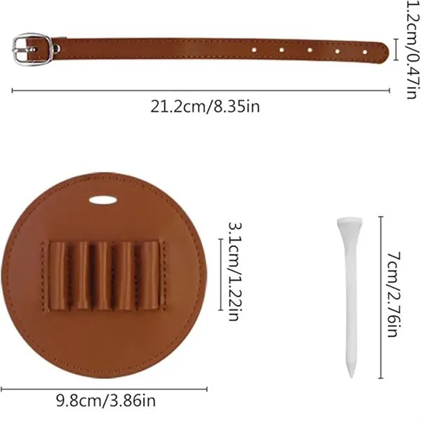 Potable PU Leather Golfs Balls Studs Storage Bag
