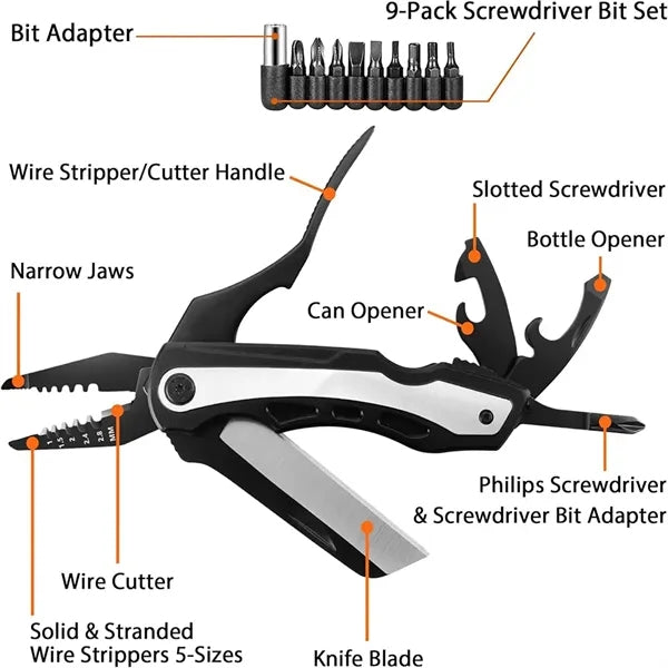 Multitool Pliers Screwdrivers Bottle Opener Pocket Knife