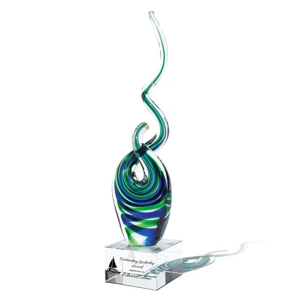 Mensa Swirling Art Glass and Crystal Award