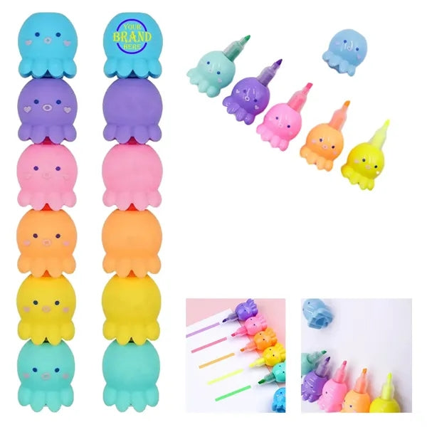 Cartoon Octopus Shaped Highlighter