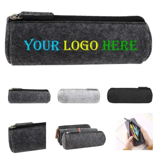 Felt Round Stationery Storage Bag