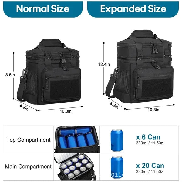 Large Capacity Outdoor Double Insulated Shoulder Bag