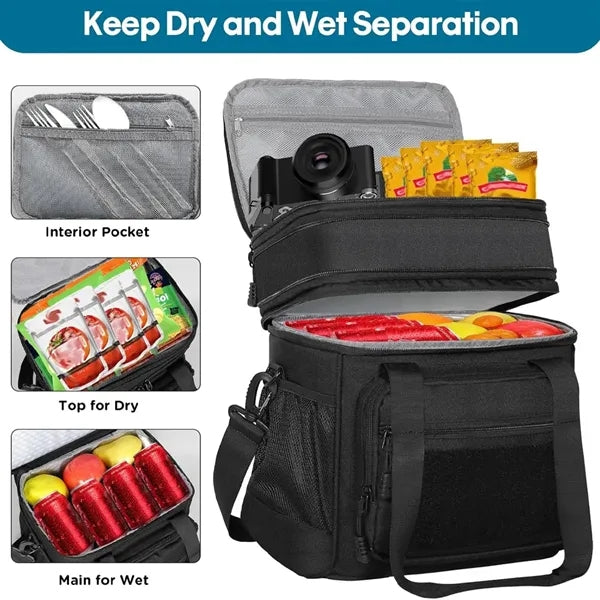 Large Capacity Outdoor Double Insulated Shoulder Bag