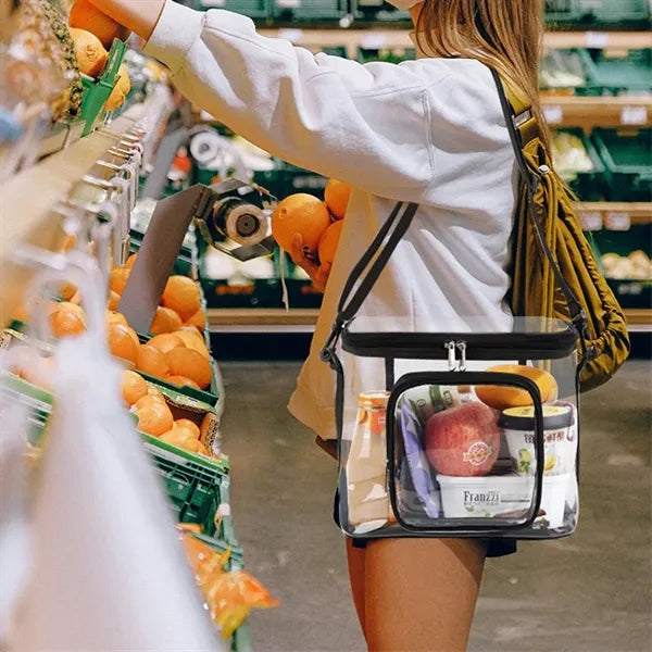 Clear Lunch Bag Plastic Transparent Tote Work Office Picnic