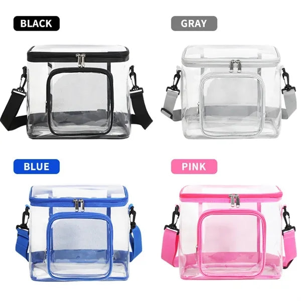 Clear Lunch Bag Plastic Transparent Tote Work Office Picnic