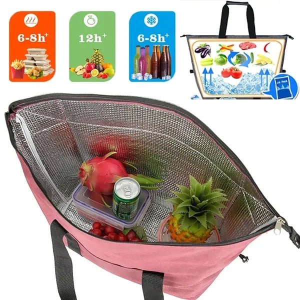 Collapsible Zipper Cooler Tote
