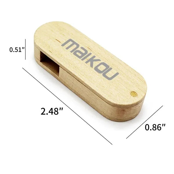 Eco-Friendly Bamboo Swivel USB 3.0