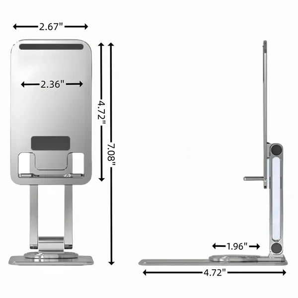 Metal Swivel Adjustable Height Phone Tablet Stand for Desk