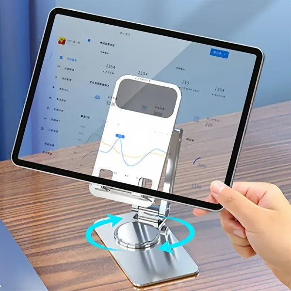 Metal Swivel Adjustable Height Phone Tablet Stand for Desk