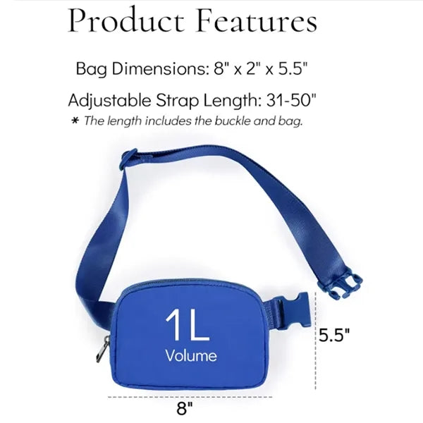 Waterproof Fanny Pack Crossbody Waist Bag Sling Belt Pouch