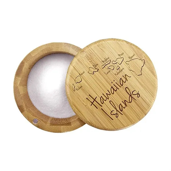 Durable Bamboo Salt & Spice Box w/ Magnetic Closure