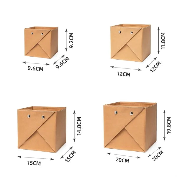 Waterproof Multipurpose Organizer Kraft Paper Storage Box