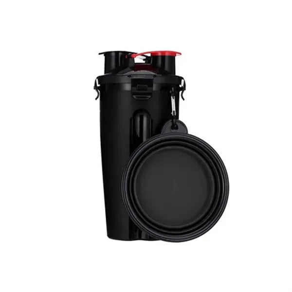 2 In 1 Dog Food Water Bottle With Bowl