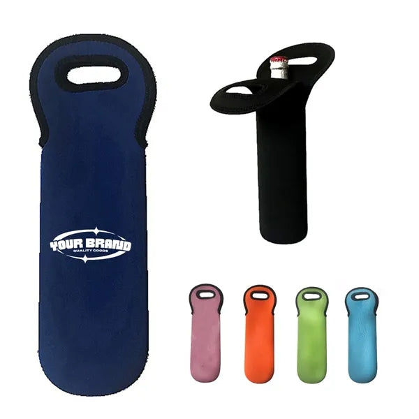 Single Bottle Cooler Bag with Handle for Wine Beer Beverages