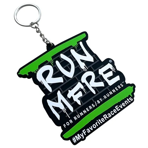 3.5" 2D Rubber / Soft PVC Key Tag Keychains